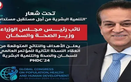 خالد عبد الغفار يعلن النتائج المتوقعة من انعقاد النسخة الثانية للمؤتمر العالمي للسكان والصحة والتنمية البشرية PHDC’24