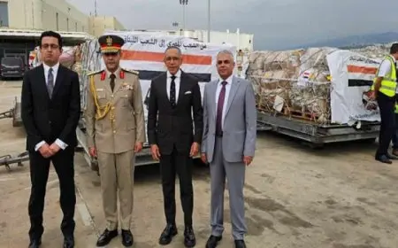 وصول شحنة مساعدات مصرية جديدة إلى لبنان وإعادة ٣٠٤ مواطناً إلى أرض الوطن