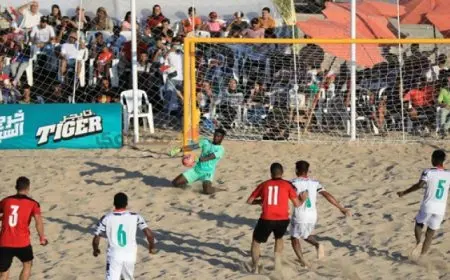 منتخب الكرة الشاطئية يواجه غانا اليوم في افتتاح بطولة أمم أفريقيا بالغردقة