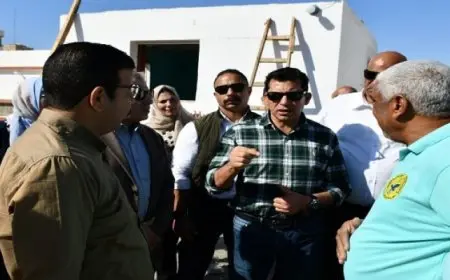 وزير الشباب والرياضة يقوم بجولة تفقدية في مركز شباب ومعسكر شباب سفاجا ومركز شباب الحرية