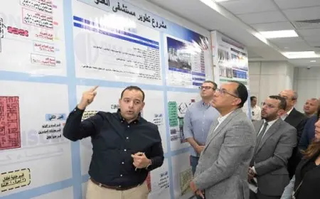 رئيس الوزراء يتفقد مشروع تطوير مستشفى العدوة المركزي بمحافظة المنيا