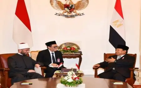 الرئيس الإندونيسي يستقبل وزير الأوقاف ممثلا عن الرئيس السيسي