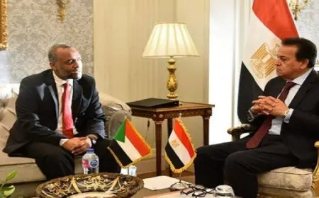 خالد عبدالغفار يستقبل وزير الصحة السوداني لبحث التعاون المشترك في القطاع الصحي