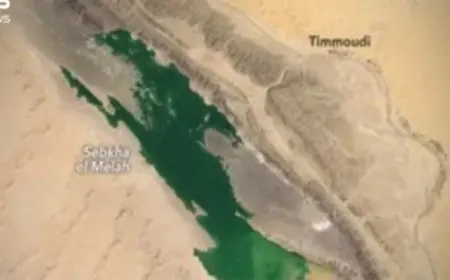 ناسا ترصد بحيرة وسط الصحراء الكبرى