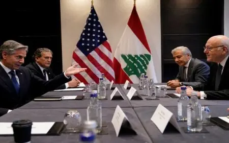 ميقاتي لوزير الخارجية الأمريكي: الأولوية لوقف اطلاق النار وردع العدوان الاسرائيلي