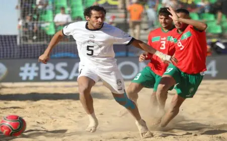 مصر تواجه المغرب للمنافسة على برونزية كأس الأمم الأفريقية للكرة الشاطئية