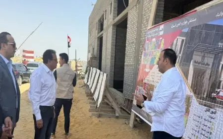 وزير الصحة يتفقد مشروع إنشاء مستشفى العين السخنة للطوارئ ويوجه بسرعة إنهاء الأعمال