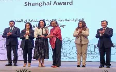 وزيرة التنمية المحلية ووكيلة الأمين العام للأمم المتحدة تسلمان جوائز شنغهاي لـ5 مدن حول العالم