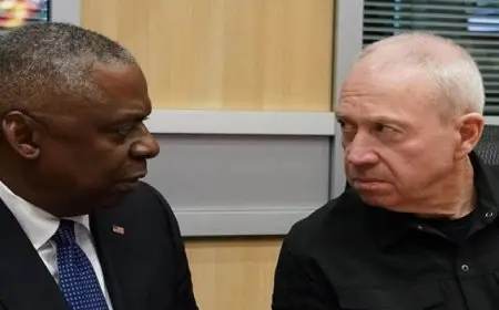 وزير الدفاع الأمريكى يبحث مع نظيره الإسرائيلى سبل تحسين الوضع الإنسانى فى غزة