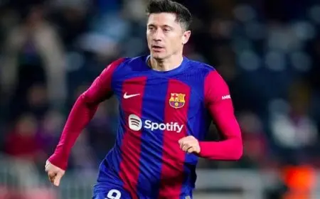 ليفاندوفيسكي يفوز بجائزة لاعب الشهر في الدوري الإسباني