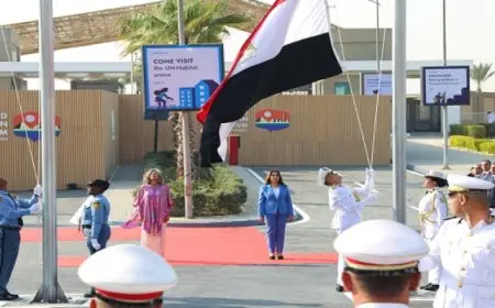 انطلاق فعاليات المنتدى الحضري العالمي في القاهرة برفع علمَي مصر والأمم المتحدة