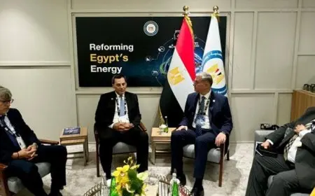 جلسة مباحثات لوزير البترول مع رئيس شركة إنرجين العالمية