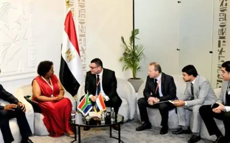 بال .. وزير الإسكان يعرض على نظيرته من جنوب أفريقيا التجربة المصرية على هامش المنتدى الحضري