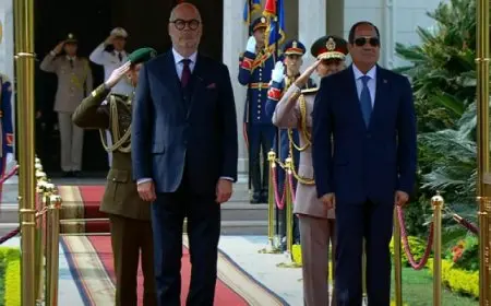 الرئيس السيسى يستقبل نظيره الإستوني ألار كاريس بقصر الاتحادية