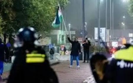 الشرطة الهولندية تعتقل متظاهرين مؤيدين للفلسطينيين في أمستردام