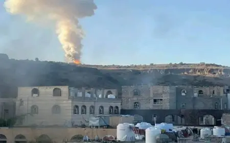 9 غارات أمريكية بريطانية تستهدف محافظتي صعدة وعمران في اليمن