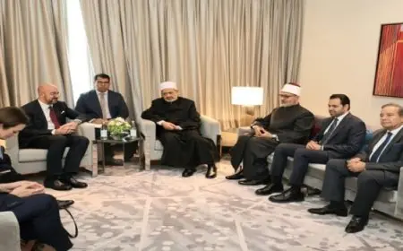 “الطيب” لرئيس المجلس الأوربي:الأزهر خطا خطوات كبيرة للانفتاح على الآخر