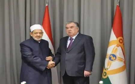 شيخ الأزهر يبحث مع رئيس طاجكستان سُبُل تعزيز العلاقات المشتركة