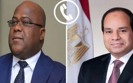 الرئيس السيسي يبحث هاتفيا مع رئيس الكونغو الديمقراطية العلاقات الثنائية وسبل تعزيز التعاون