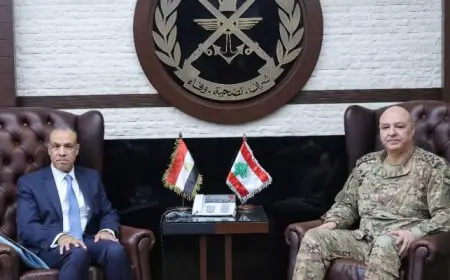 وزير الخارجية يجتمع مع قائد الجيش اللبناني