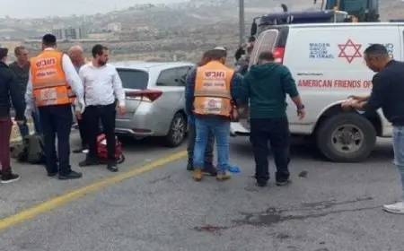 إصابة مستوطنين اثنين في عملية دهس غرب رام الله وهروب المنفذ