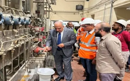 وزير الكهرباء يتفقد محطة توليد كهرباء التبين البخارية