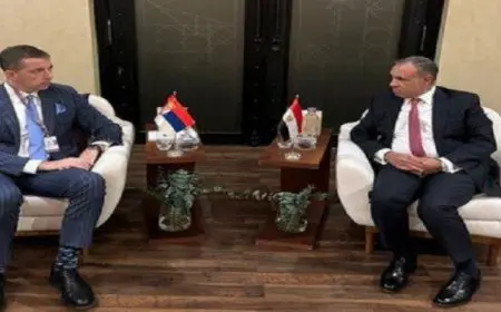 وزير الخارجية يبحث مع نظيره الصربي التعاون بين البلدين بمختلف المجالات على هامش منتدى صير بني ياس