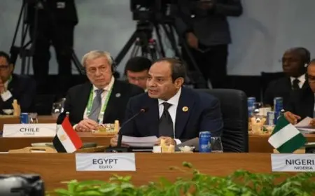 الرئيس السيسي لـ G20 : أعلن انضمام مصر إلى التحالف العالمي لمكافحة الفقر والجوع