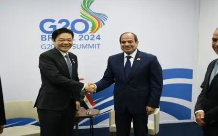 الرئيس السيسي يلتقي رئيس وزراء سنغافورة على هامش اجتماعات قمة مجموعة العشرين