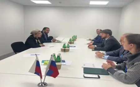 بال .. خلال مشاركتها في الشق الوزاري لـ COP29 .. وزيرة البيئة تبحث مع رئيس الوفد الروسي أهداف جديدة للتمويل