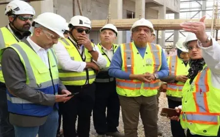 وزير الكهرباء يتفقد مستجدات تنفيذ أعمال محطة الربط المصرى السعودى العملاقة بمدينة بدر