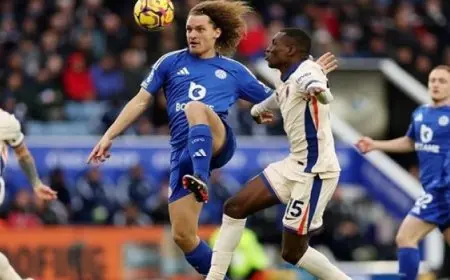 فوز تشيلسي على ليستر سيتي 2-1 بالدوري الإنجليزي لكرة القدم