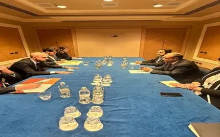 وزير الخارجية يشيد خلال لقاء مع نظيره الفرنسي بالعلاقات الإستراتيجية بين البلدين