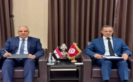 وزير الري يبحث مع نظيره التونسي تبادل الخبرات وقصص النجاح بين البلدين