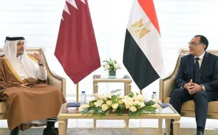 رئيسا وزراء مصر وقطر يترأسان جلسة مباحثات موسعة لمناقشة سبل دعم التعاون المشترك