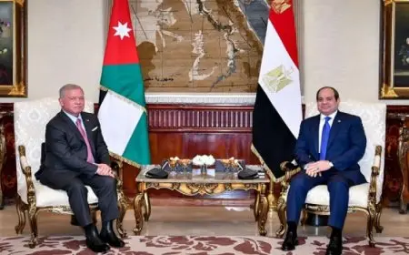 بال .. الرئيس السيسي وعاهل الأردن يرحبان بوقف إطلاق النار في لبنان ويجددان التأكيد على رفض تصفية القضية الفلسطينية