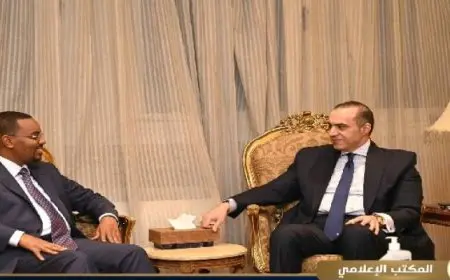 وزير الشئون النيابية يستقبل وزير الدولة للعدل والشئون الدستورية بجمهورية الصومال