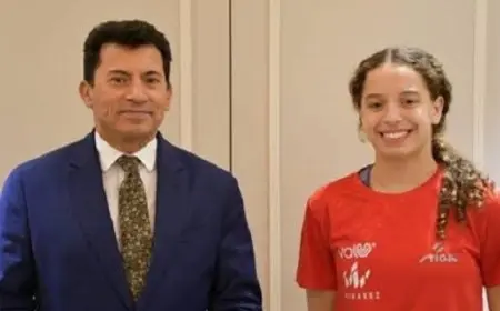 وزير الرياضة يهنئ البطلة هنا جودة الفائزة بالبرونزية التاريخية في بطولة العالم بتنس الطاولة