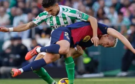 برشلونة يتعثر في الليجا بتعادله مع ريال بيتيس 2-2