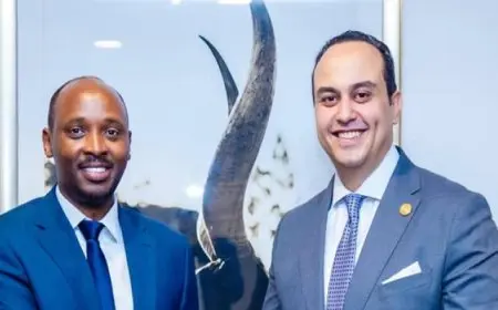 رئيس هيئة الرعاية الصحية يلتقي وزير صحة رواندا ويبحثا آفاق التعاون المشترك بين الجانبين