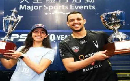 الهيمنة المصرية مستمرة.. عسل ونوران جوهر يحصدان بطولة هونج كونج للاسكواش