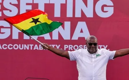 فوز مرشح المعارضة جون ماهاما بالانتخابات الرئاسية في غانا