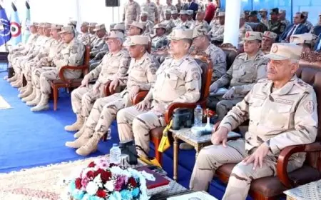 وزير الدفاع يشهد المشروع التكتيكي بجنود (قاهر- 3) لعدد من الوحدات المتمركزة شرق القناة