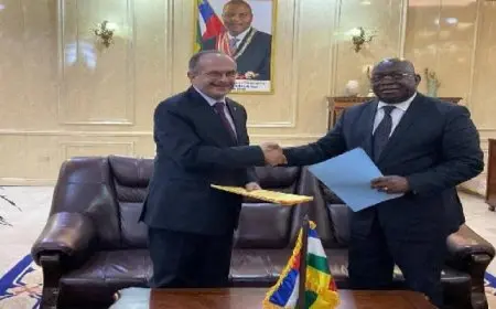 المقاولون توقع بروتوكولا لإعادة تأهيل طريق بطول 194 كيلو في أفريقيا الوسطى