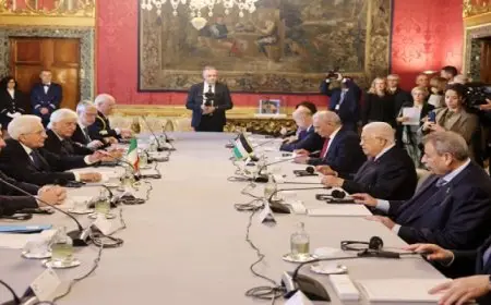 الرئيس الفلسطيني يطلع نظيره الإيطالي على آخر تطورات القضية الفلسطينية