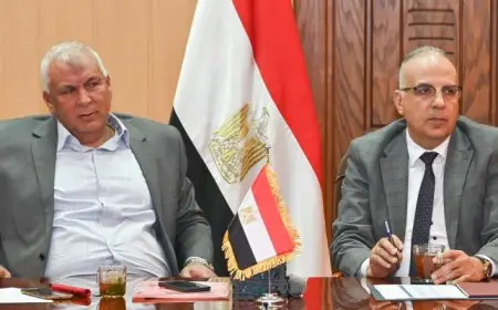 وزير الرى واللواء الزملوط يبحثان موقف وضوابط استخدام المياه الجوفية بنطاق محافظة الوادي الجديد