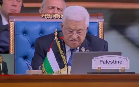 عباس أمام الجلسة الخاصة لمناقشة الأوضاع في فلسطين ولبنان: يجب التحرك العاجل لإنهاء الاحتلال الإسرائيلي لفلسطين