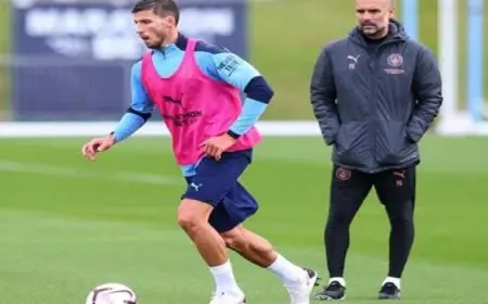 جوارديولا: إصابة روبن دياز تعصف بمانشستر سيتي