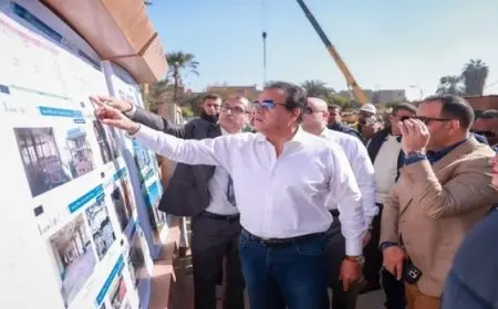 وزير الصحة يتفقد مشروع إنشاء مستشفى ناصر العام بمحافظة بني سويف