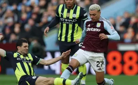 للمرة الثانية على التوالي مانشستر سيتي يخسر أمام استون فيلا بالدوري الإنجليزي الممتاز